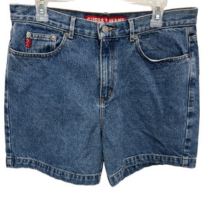 Guess Y2K Denim Blue Jean Shorts Women's Size‎ 32